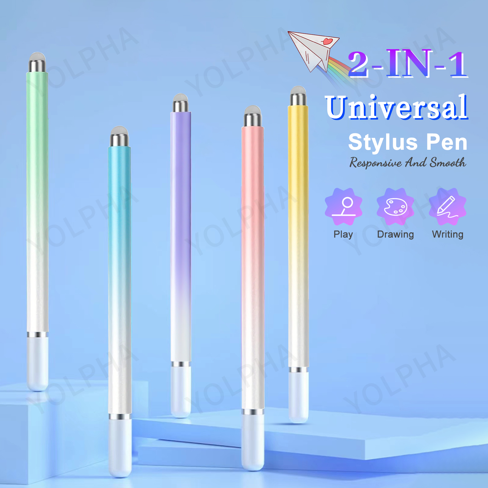 Tablet Drawing Accessories - 2 in 1 Universal Stylus Pen
