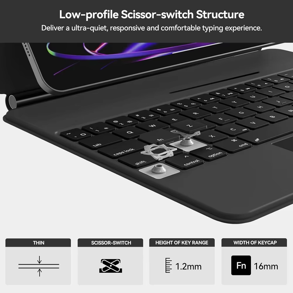 Wireless Keyboard With Magneti - Tablet Keyboard Case 评论和价格