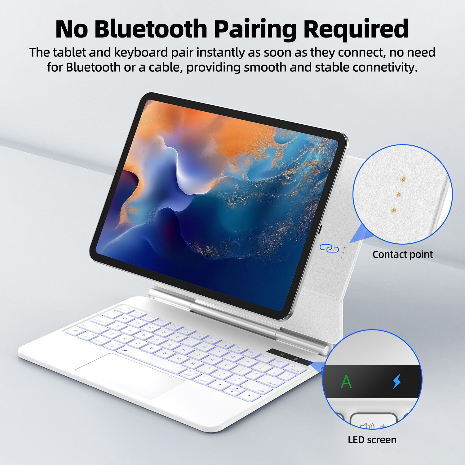 Smart Pogo Pin Keyboard case f - Tablet Keyboard Case 评论和价格