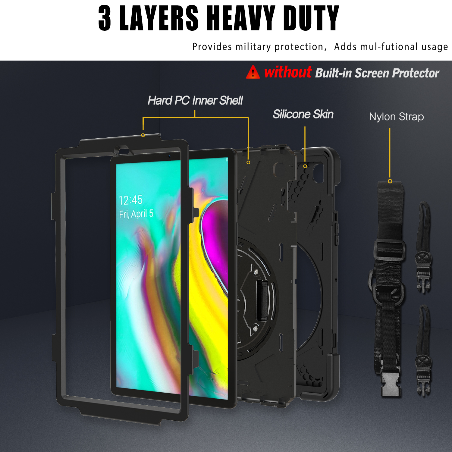 Rotating Hybrid Case For Samsu - Cheap Tablet Accessories 评论和价格