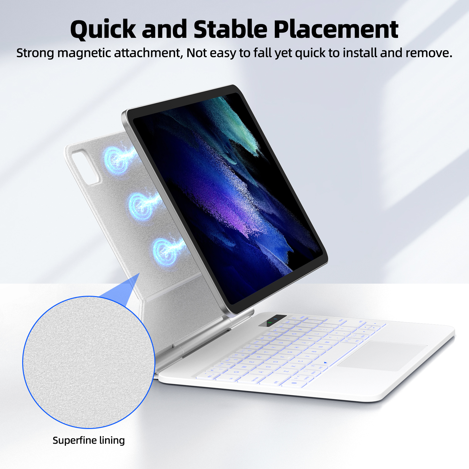 Smart Pogo Pin Keyboard case f - Tablet Keyboard Case 评论和价格