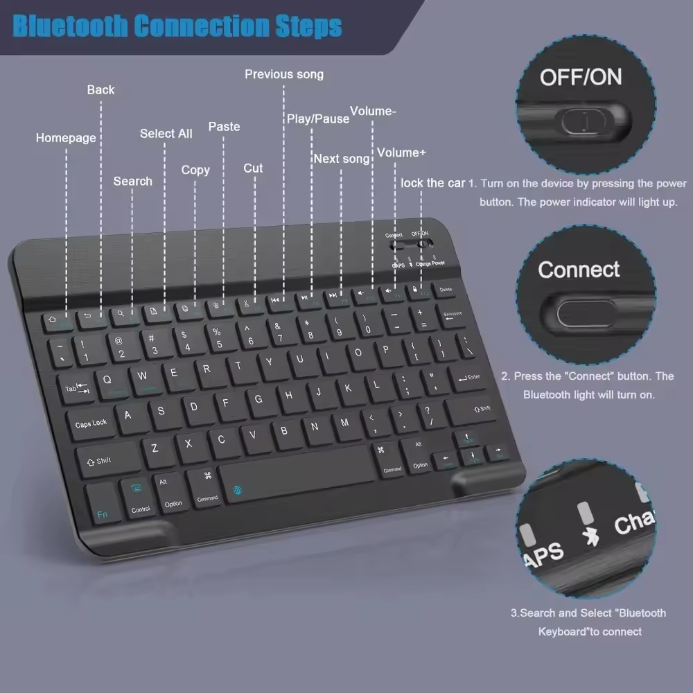 Bluetooth Wireless Keyboard Mo - Tablet Phone Accessories 评论和价格