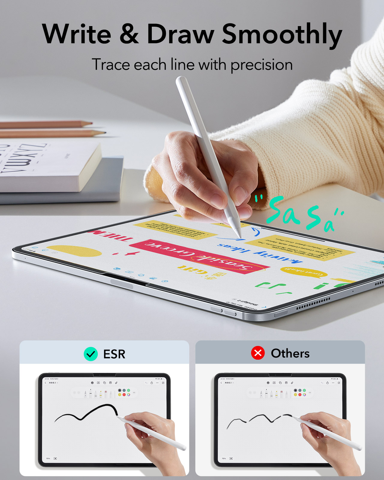 ESR 2 Pack Paper-Feel Screen P - Paper Feel Screen Film 评论和价格