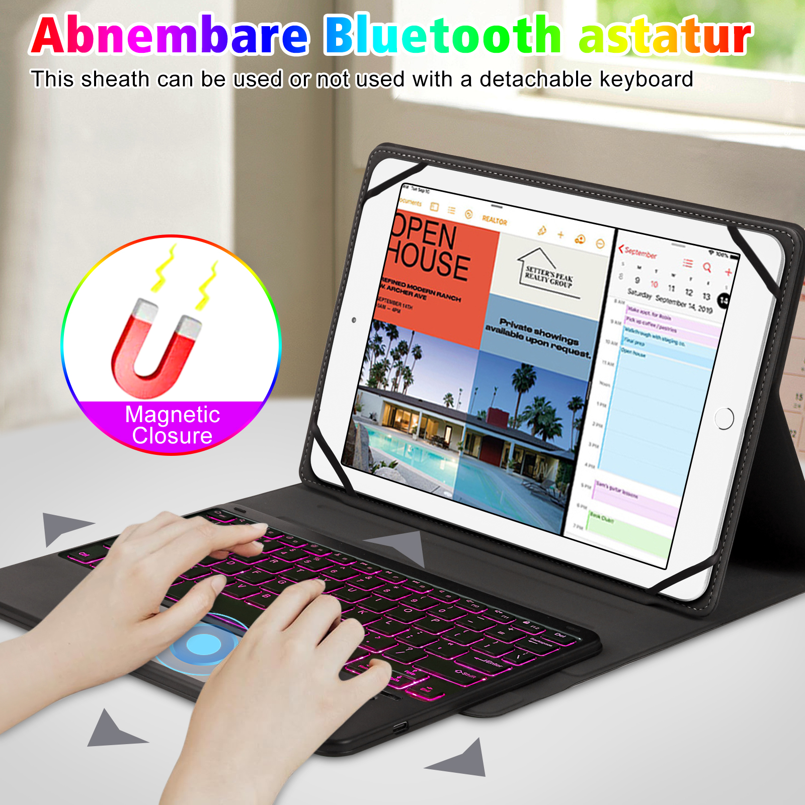 Universal 9-11 inch Tablet Pro - Tablet Keyboard Case 评论和价格